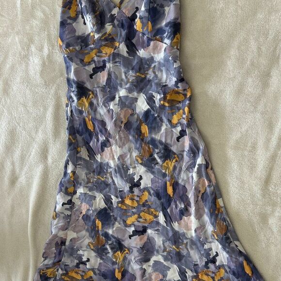 Anna Nata Revolve Dress Small Floral Strappy Back Rachel Midi Feminine Sexy - Picture 3 of 7